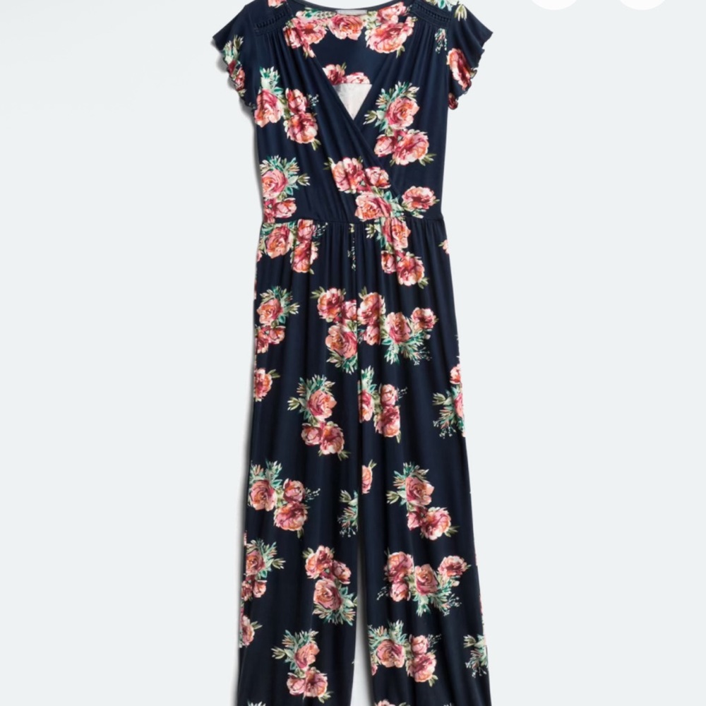 Valentina Crochet Trim Knit Jumpsuit